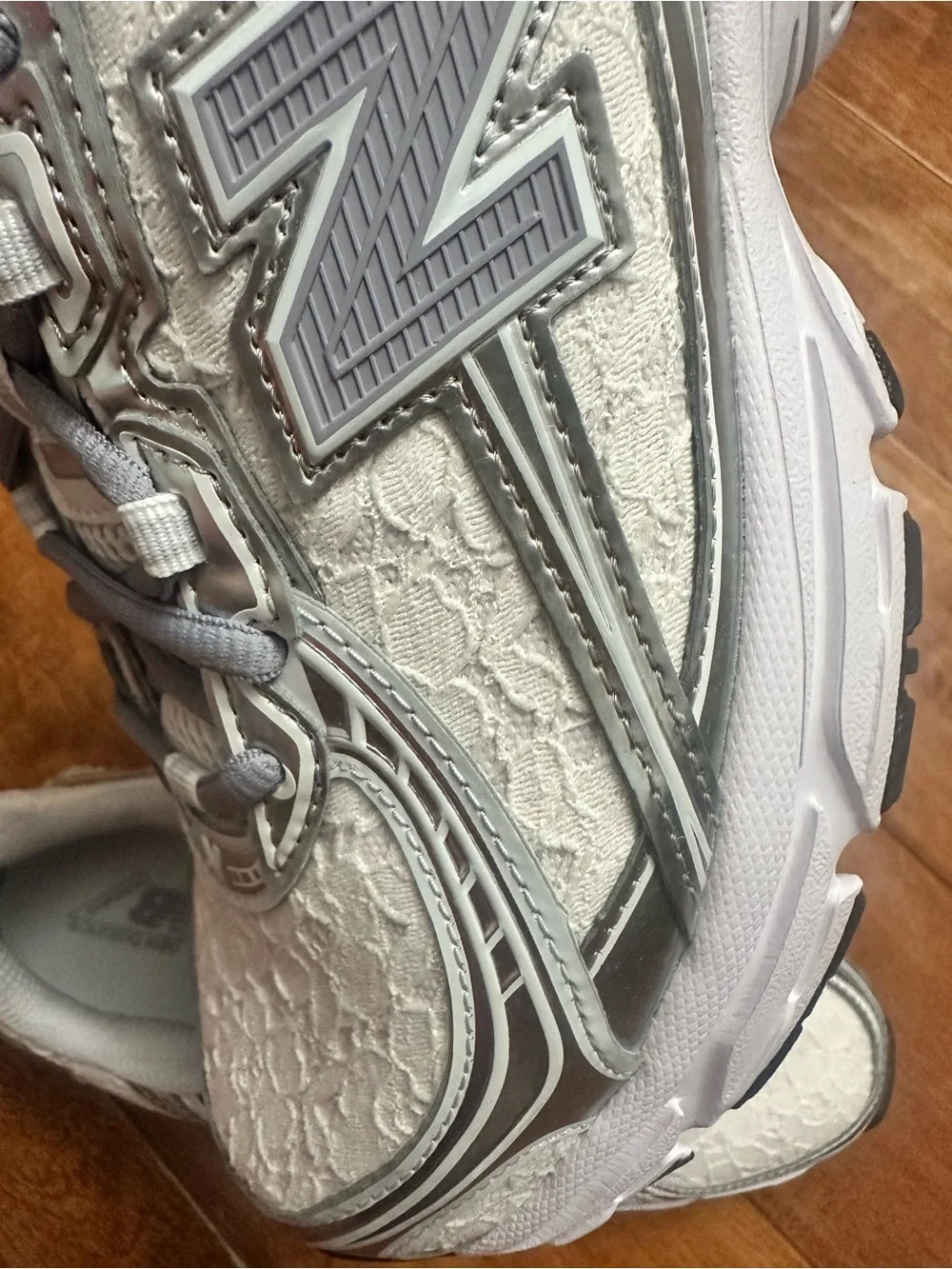 New Balance Women's Silver, White and Gray Running Sneakers